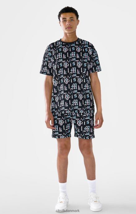 beklædning SikSilk x messi sort printet kort drenge 862RF4312