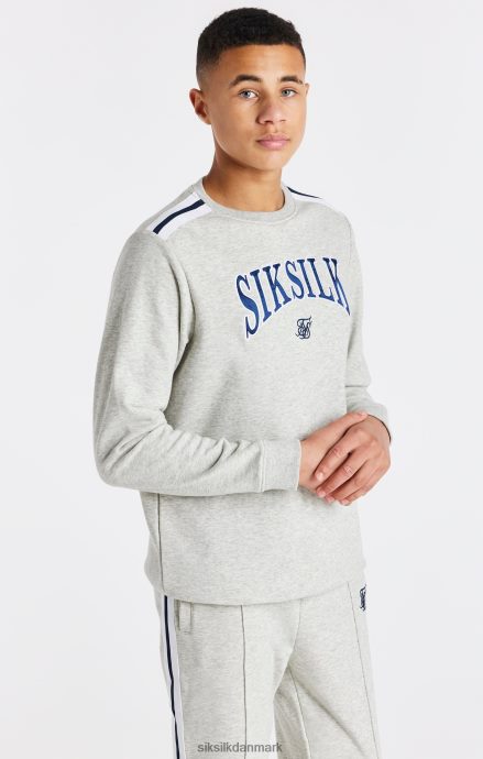 beklædning SikSilk grå marl varsity crew sweatshirt drenge 862RF4296