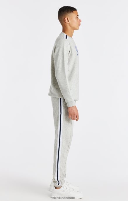 beklædning SikSilk grå marl varsity crew sweatshirt drenge 862RF4296