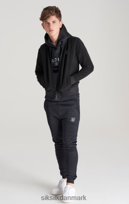 beklædning SikSilk sort metallisk logo bomber drenge 862RF4301
