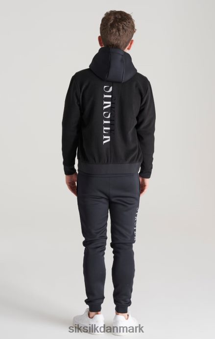 beklædning SikSilk sort metallisk logo bomber drenge 862RF4301