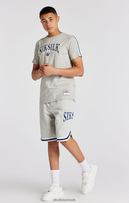 beklædning SikSilk Grå mergel varsity t-shirt drenge 862RF4283