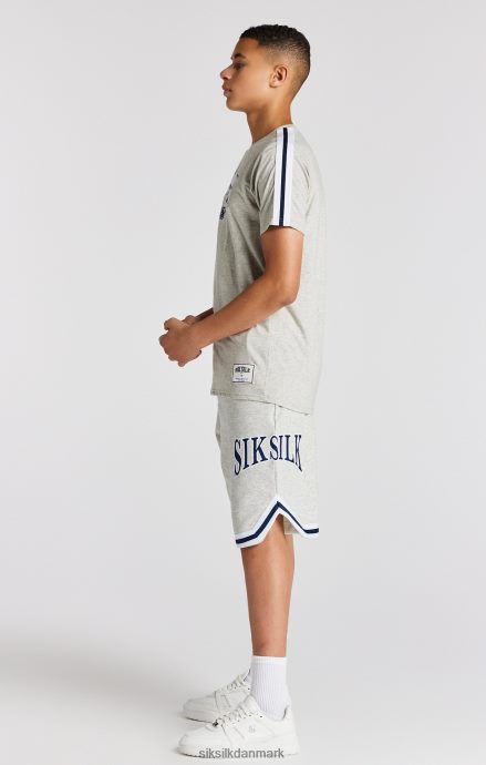 beklædning SikSilk Grå mergel varsity t-shirt drenge 862RF4283