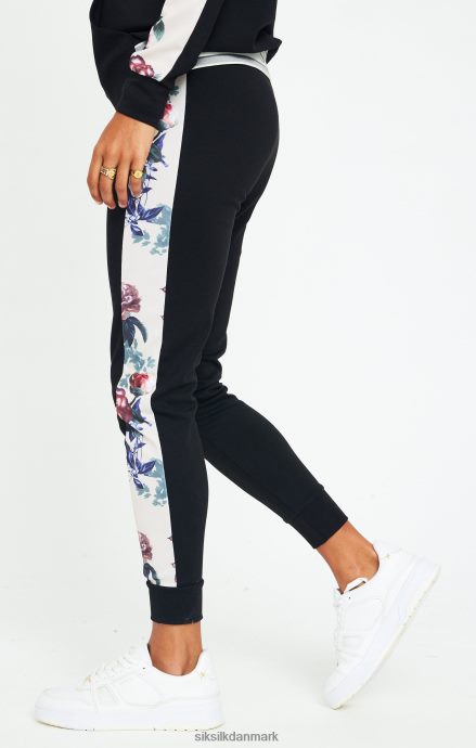 beklædning SikSilk botanical florals bukser - sorte Kvinder 862RF4183