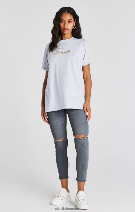 beklædning SikSilk blue wash distressed denim jean Kvinder 862RF4188