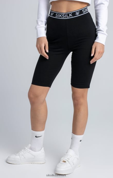 beklædning SikSilk sorte essentielle cykelshorts med tape Kvinder 862RF4196