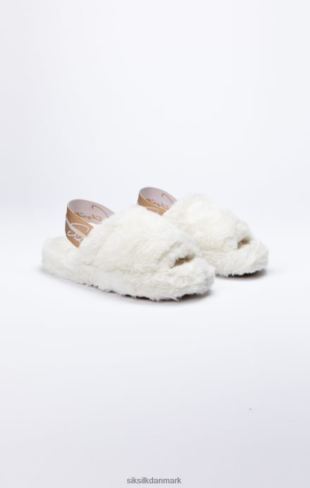 fodtøj SikSilk hvid fluffy glidesko Kvinder 862RF4271