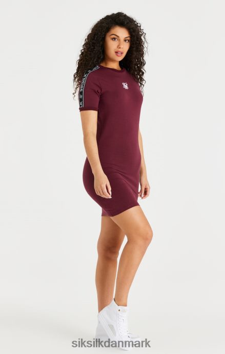 beklædning SikSilk bordeaux tape bodycon kjole Kvinder 862RF4141