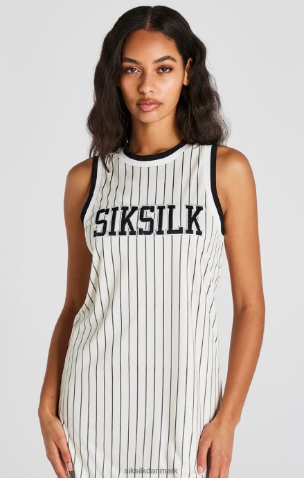 beklædning SikSilk ecru basketball nålestribet kjole Kvinder 862RF4144