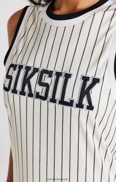 beklædning SikSilk ecru basketball nålestribet kjole Kvinder 862RF4144
