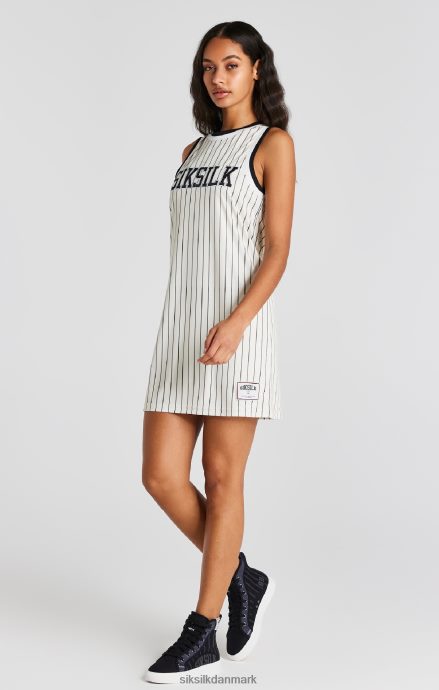 beklædning SikSilk ecru basketball nålestribet kjole Kvinder 862RF4144