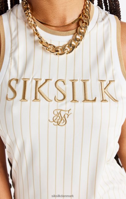beklædning SikSilk luksus basketball kjole - ecru & guld Kvinder 862RF4150