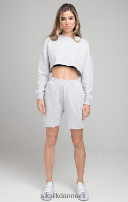 beklædning SikSilk cropped sweatshirt - grå mergel Kvinder 862RF4122