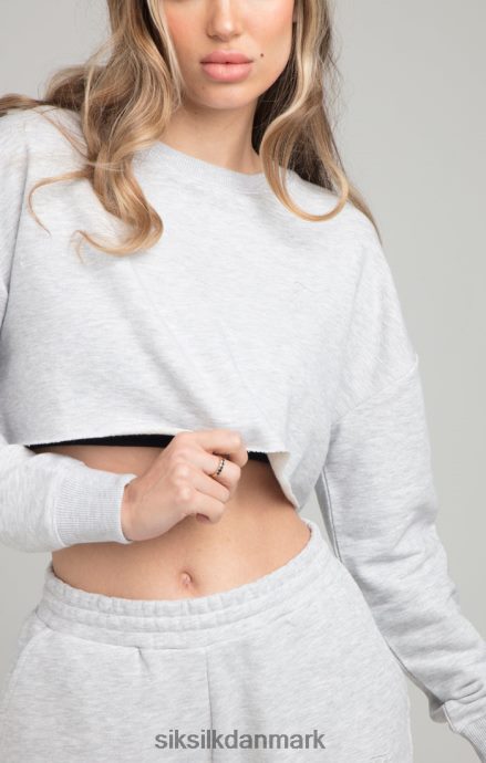 beklædning SikSilk cropped sweatshirt - grå mergel Kvinder 862RF4122