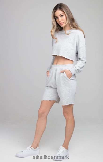 beklædning SikSilk cropped sweatshirt - grå mergel Kvinder 862RF4122