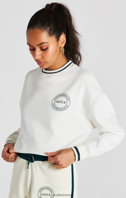 beklædning SikSilk ecru crop sweatshirt Kvinder 862RF478