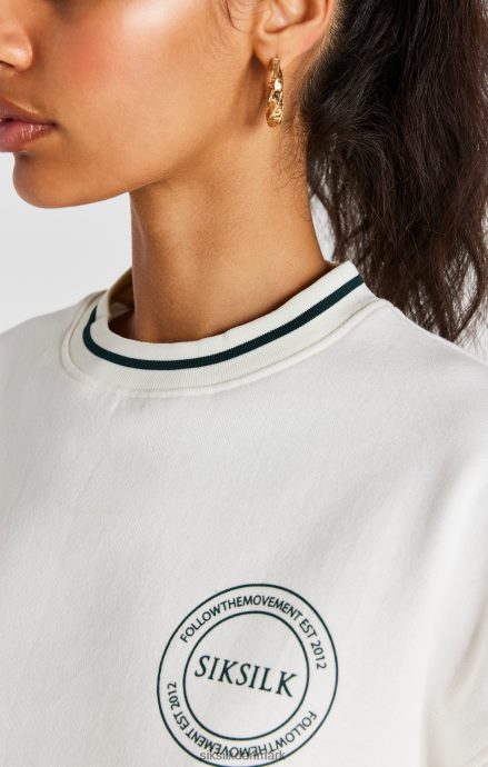 beklædning SikSilk ecru crop sweatshirt Kvinder 862RF478