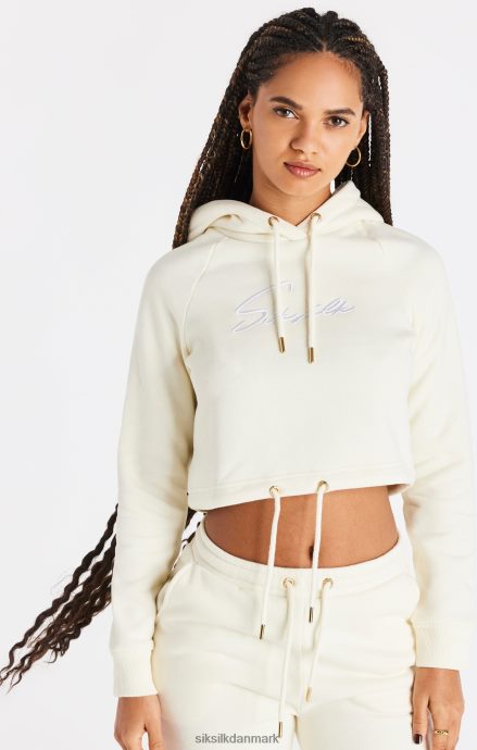 beklædning SikSilk ecru cropped hættetrøje Kvinder 862RF486