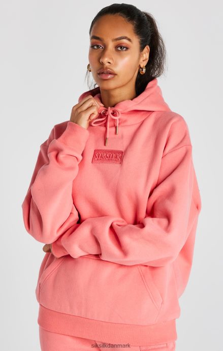 beklædning SikSilk koral oversized hættetrøje Kvinder 862RF4108