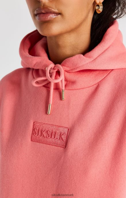 beklædning SikSilk koral oversized hættetrøje Kvinder 862RF4108