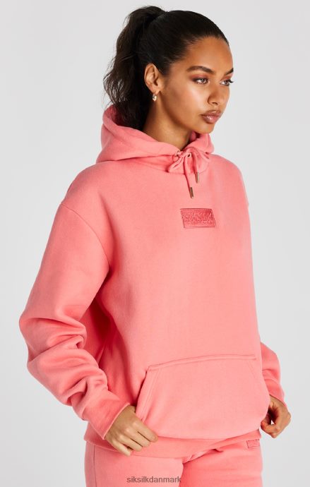 beklædning SikSilk koral oversized hættetrøje Kvinder 862RF4108