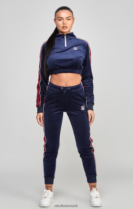 beklædning SikSilk marineblå velour track top Kvinder 862RF4112