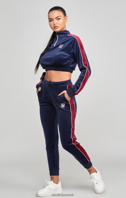beklædning SikSilk marineblå velour track top Kvinder 862RF4112
