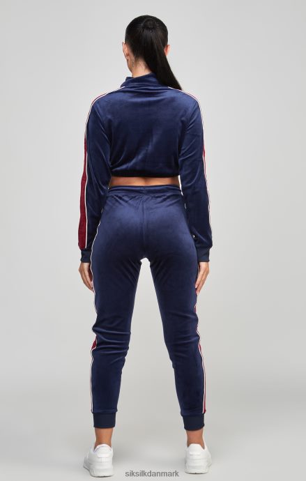beklædning SikSilk marineblå velour track top Kvinder 862RF4112