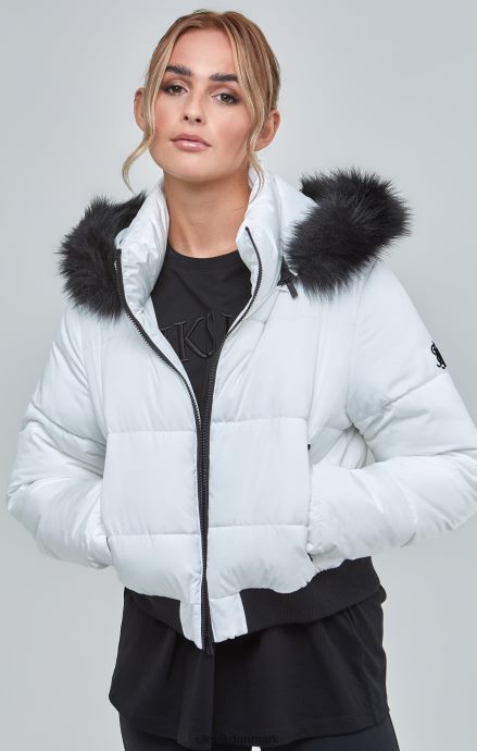 beklædning SikSilk hvid cropped parka Kvinder 862RF4130