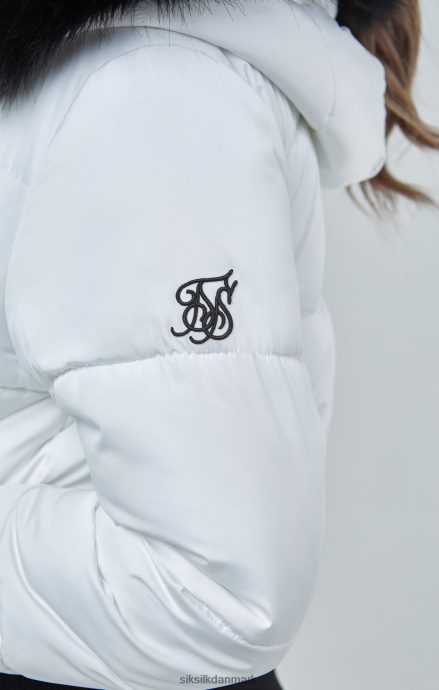beklædning SikSilk hvid cropped parka Kvinder 862RF4130