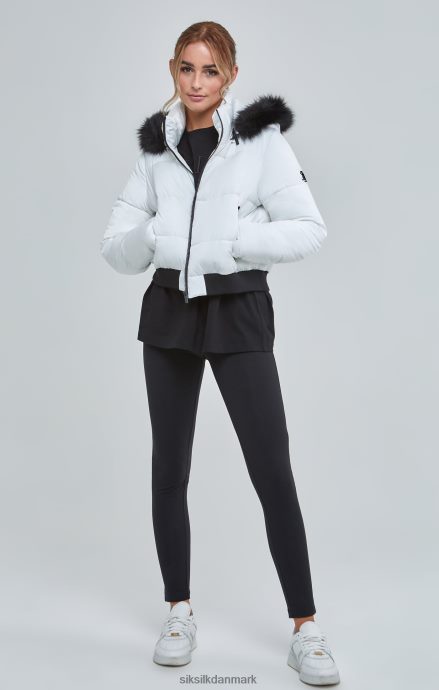 beklædning SikSilk hvid cropped parka Kvinder 862RF4130