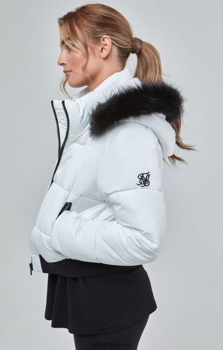 beklædning SikSilk hvid cropped parka Kvinder 862RF4130