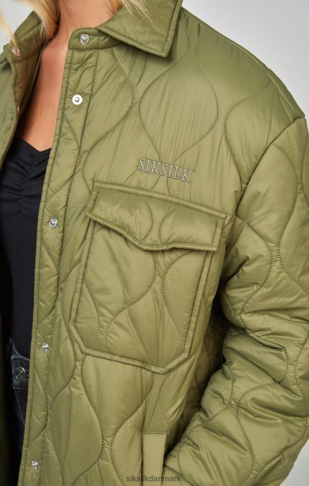 beklædning SikSilk kaki letvægts quiltjakke Kvinder 862RF4126