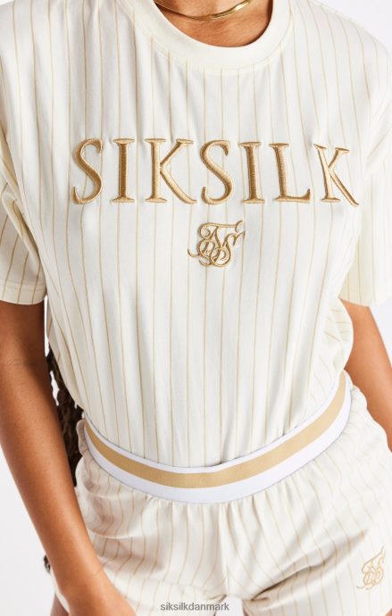 beklædning SikSilk ecru stribet t-shirt Kvinder 862RF426