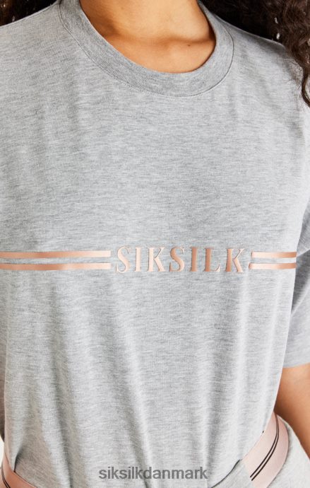 beklædning SikSilk grå mergel box t-shirt Kvinder 862RF472