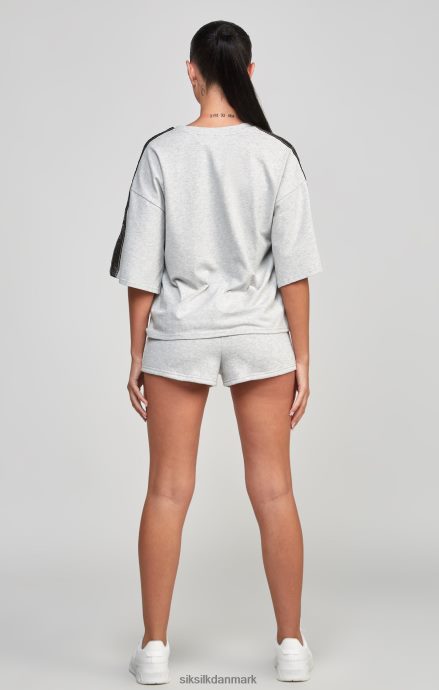 beklædning SikSilk grå tapede crop t-shirt Kvinder 862RF458