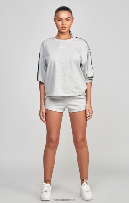 beklædning SikSilk grå tapede crop t-shirt Kvinder 862RF458