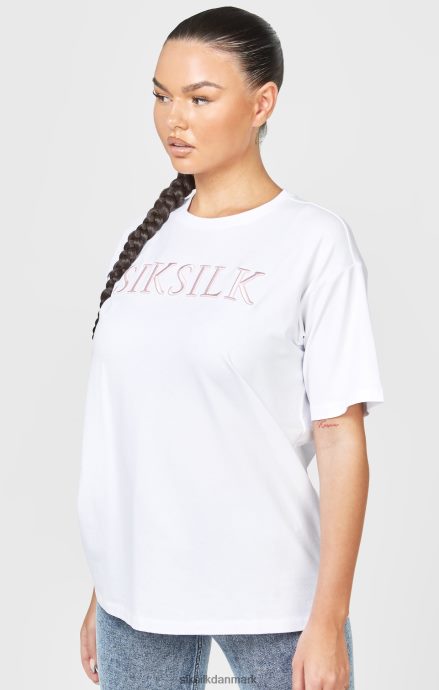beklædning SikSilk hvid broderet kæreste t-shirt Kvinder 862RF469