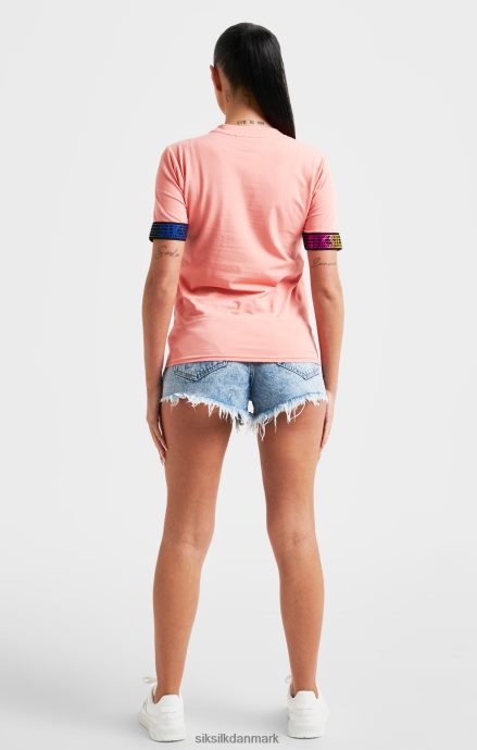 beklædning SikSilk koral tapet t-shirt Kvinder 862RF461