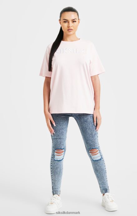 beklædning SikSilk pink broderet kæreste t-shirt Kvinder 862RF463