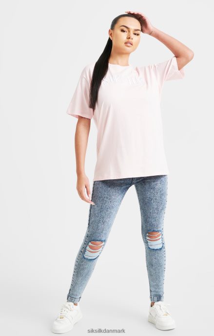 beklædning SikSilk pink broderet kæreste t-shirt Kvinder 862RF463