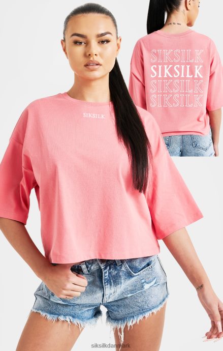 beklædning SikSilk pink gentaget logo t-shirt Kvinder 862RF465