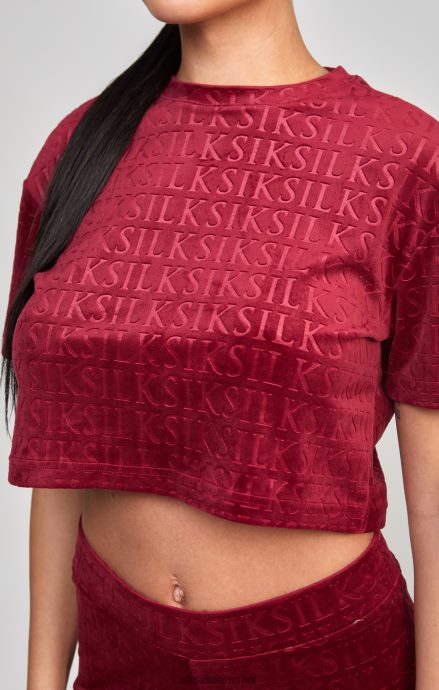 beklædning SikSilk pink velour t-shirt Kvinder 862RF462
