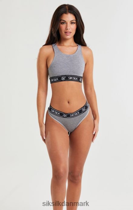 beklædning SikSilk grå mergel racerback bralette Kvinder 862RF4218