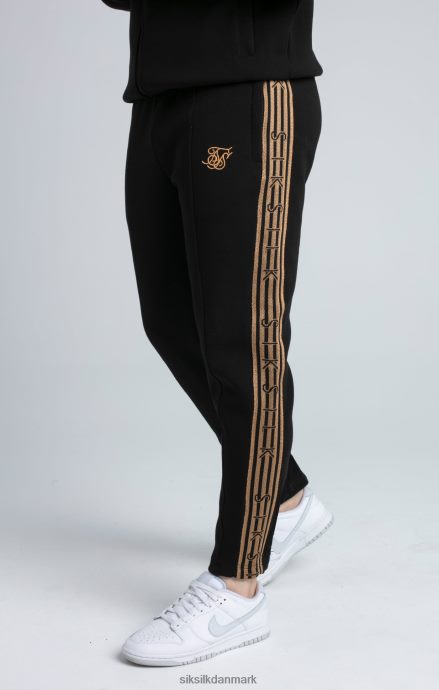 beklædning SikSilk sort, guldstrikket tape track pant Mænd 862RF4508