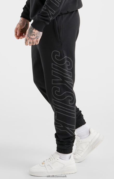 beklædning SikSilk sort sport afslappet pasform store branding bukser Mænd 862RF4525