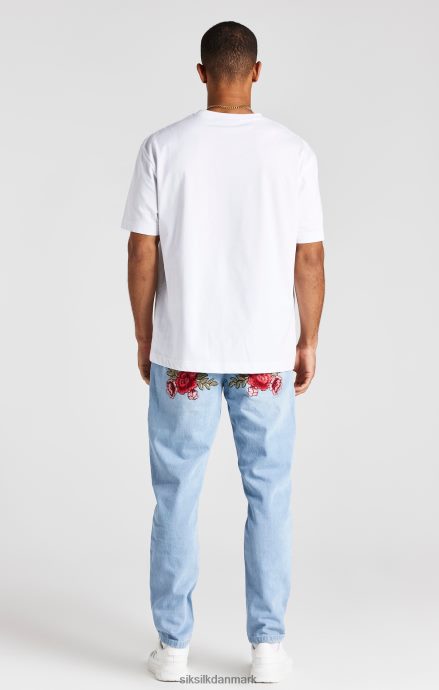 beklædning SikSilk blå rose lige skåret denim Mænd 862RF4543