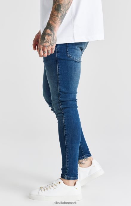 beklædning SikSilk blå vasket essentiel skinny jean Mænd 862RF4556