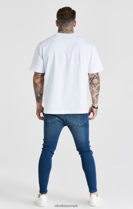beklædning SikSilk blå vasket essentiel skinny jean Mænd 862RF4556