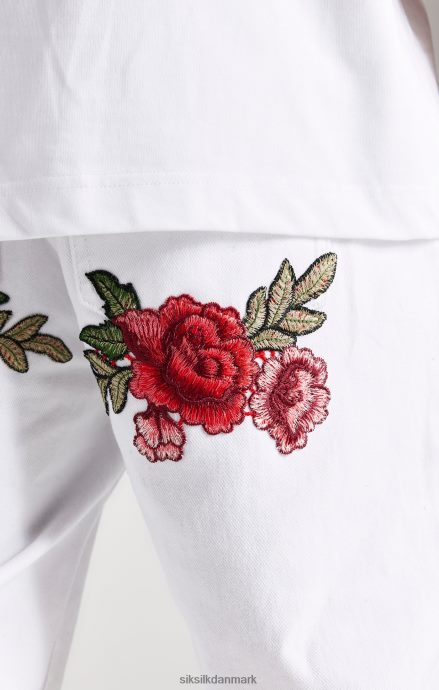 beklædning SikSilk hvid rose lige skåret denim Mænd 862RF4550